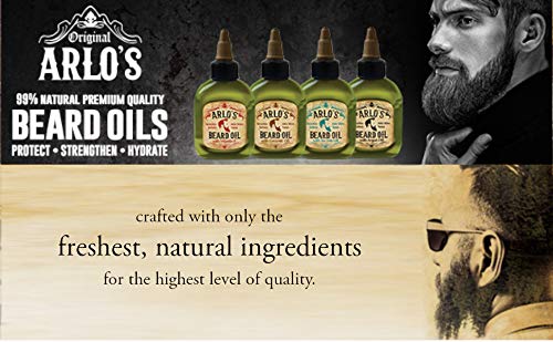 Application rapide d'Arlo's Huile Barbe sur les poils du visage.
