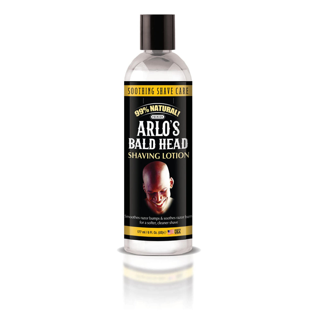 Arlo's lotion rasage crâne chauve – préparation idéale avant le rasage.