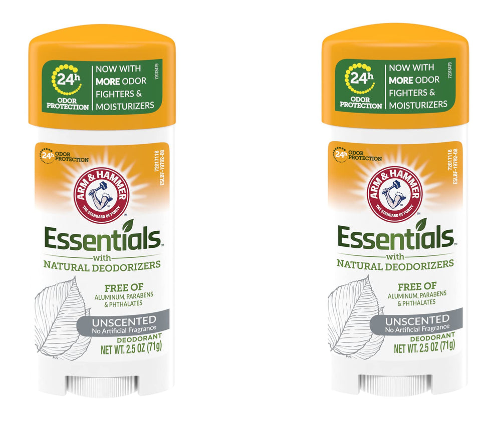Arm & Hammer Essentials Déodorant sans parfum, bouteille pack2 prête pour utilisation quotidienne