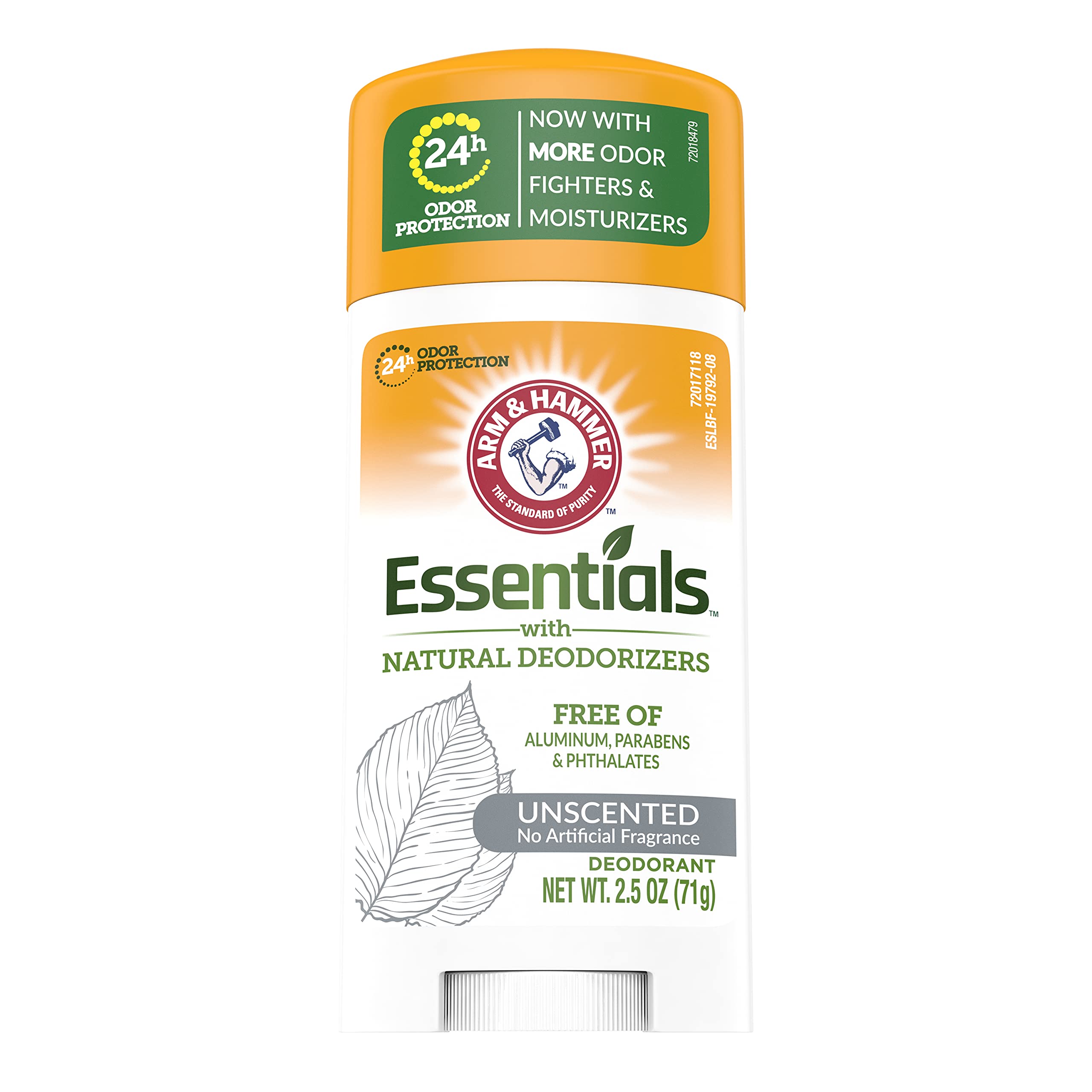 Texture lisse du déodorant solide sans parfum Arm & Hammer Essentials, application douce.