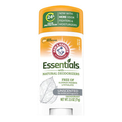 Texture lisse du déodorant solide sans parfum Arm & Hammer Essentials, application douce.