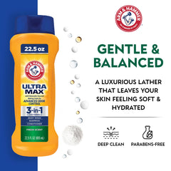 Arm & Hammer Essentials Homme – mousse soyeuse nettoyante adaptée à peau et cheveux