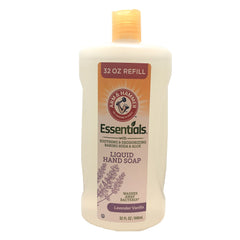 Savon refil Arm & Hammer Essentials lavande vanille, parfum frais.