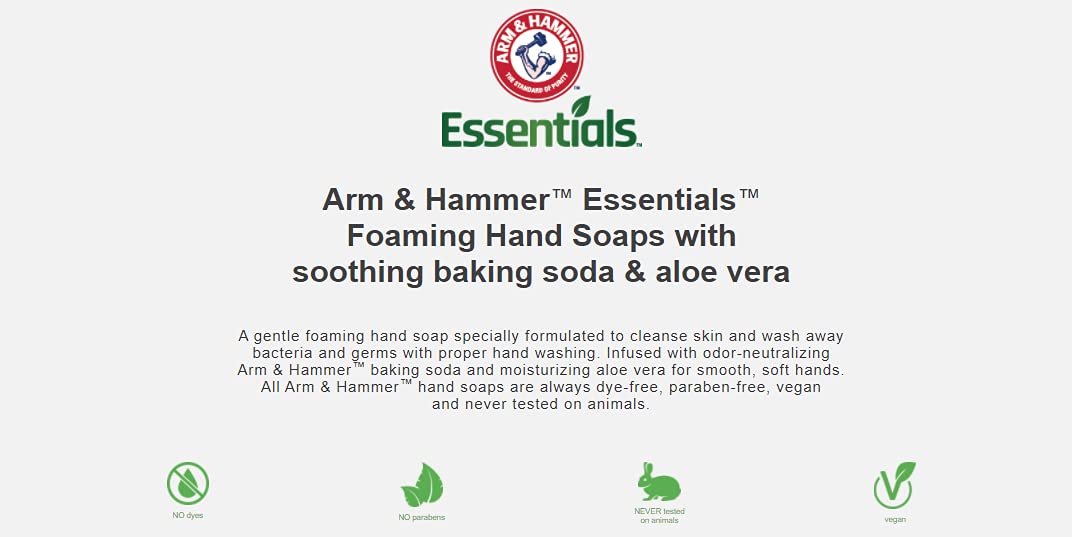 Formule végan sans colorant d'Arm & Hammer Essentials.