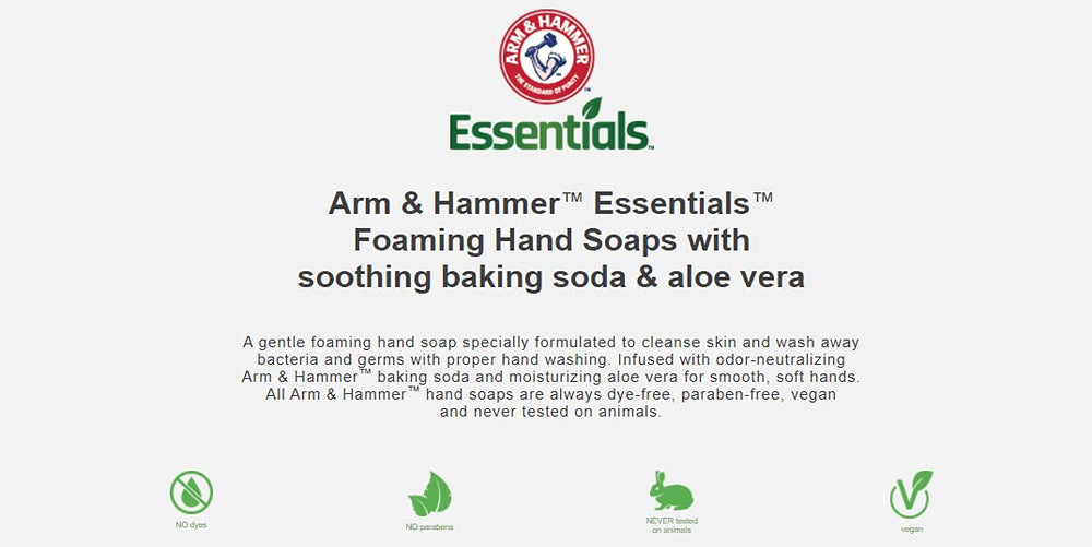 Formule végan sans colorant d'Arm & Hammer Essentials.