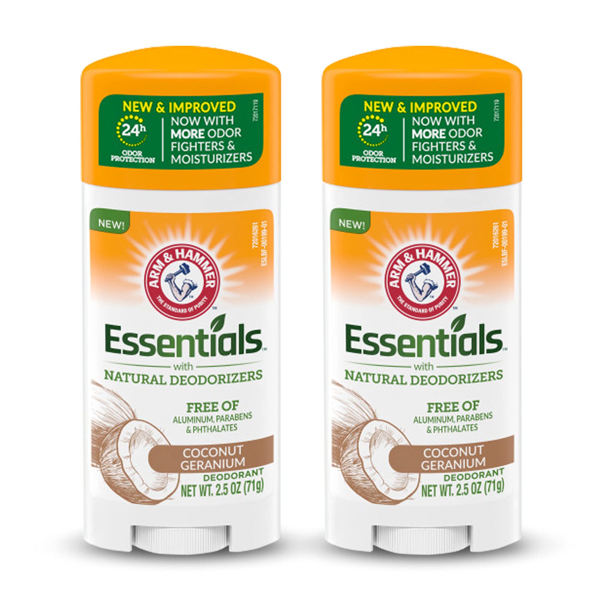 Arm & Hammer Essentiels Déodorant Coco Geranium – bouteille pratique et parfum frais.