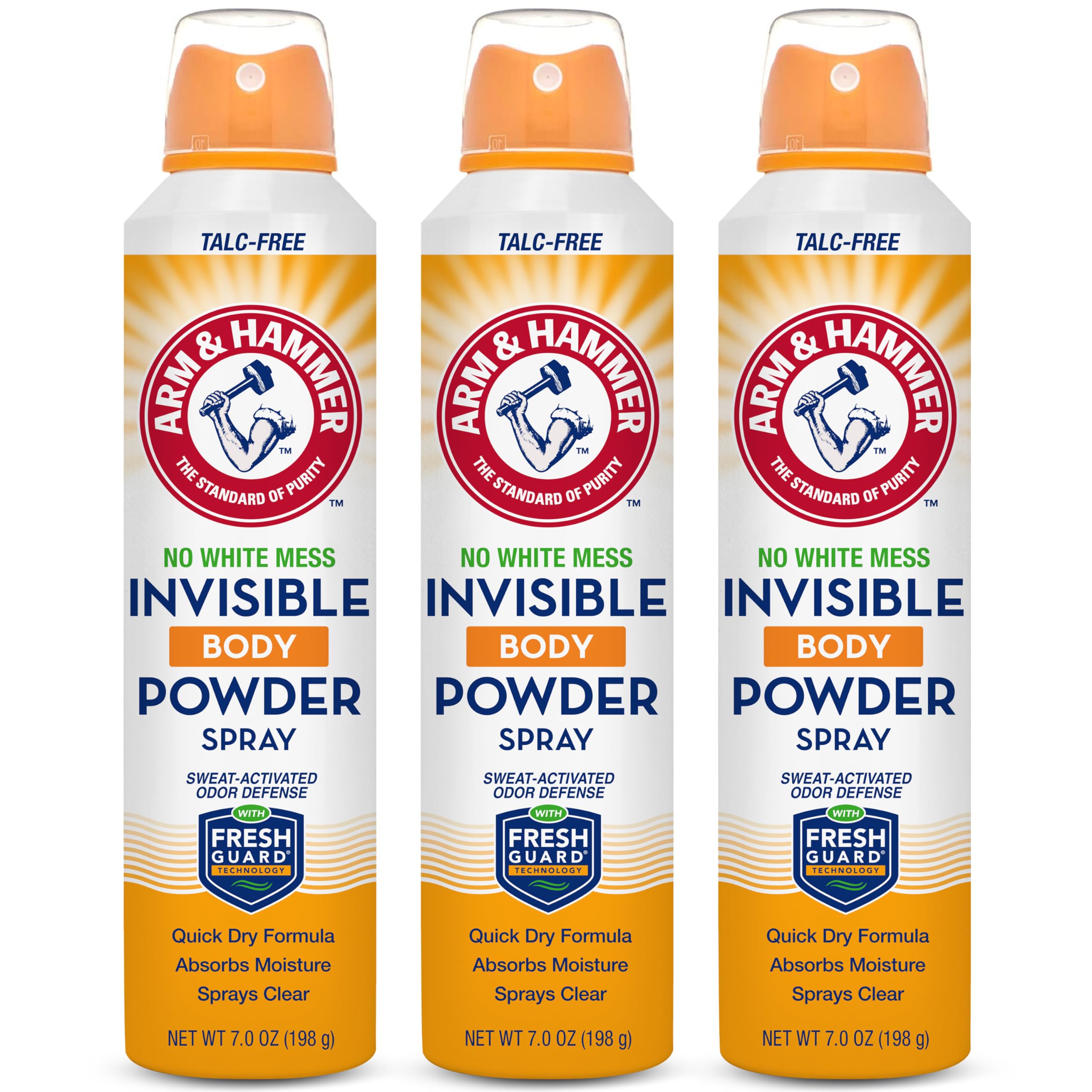 Arm & Hammer poudre en spray invisible pour le corps, contrôle la sueur.