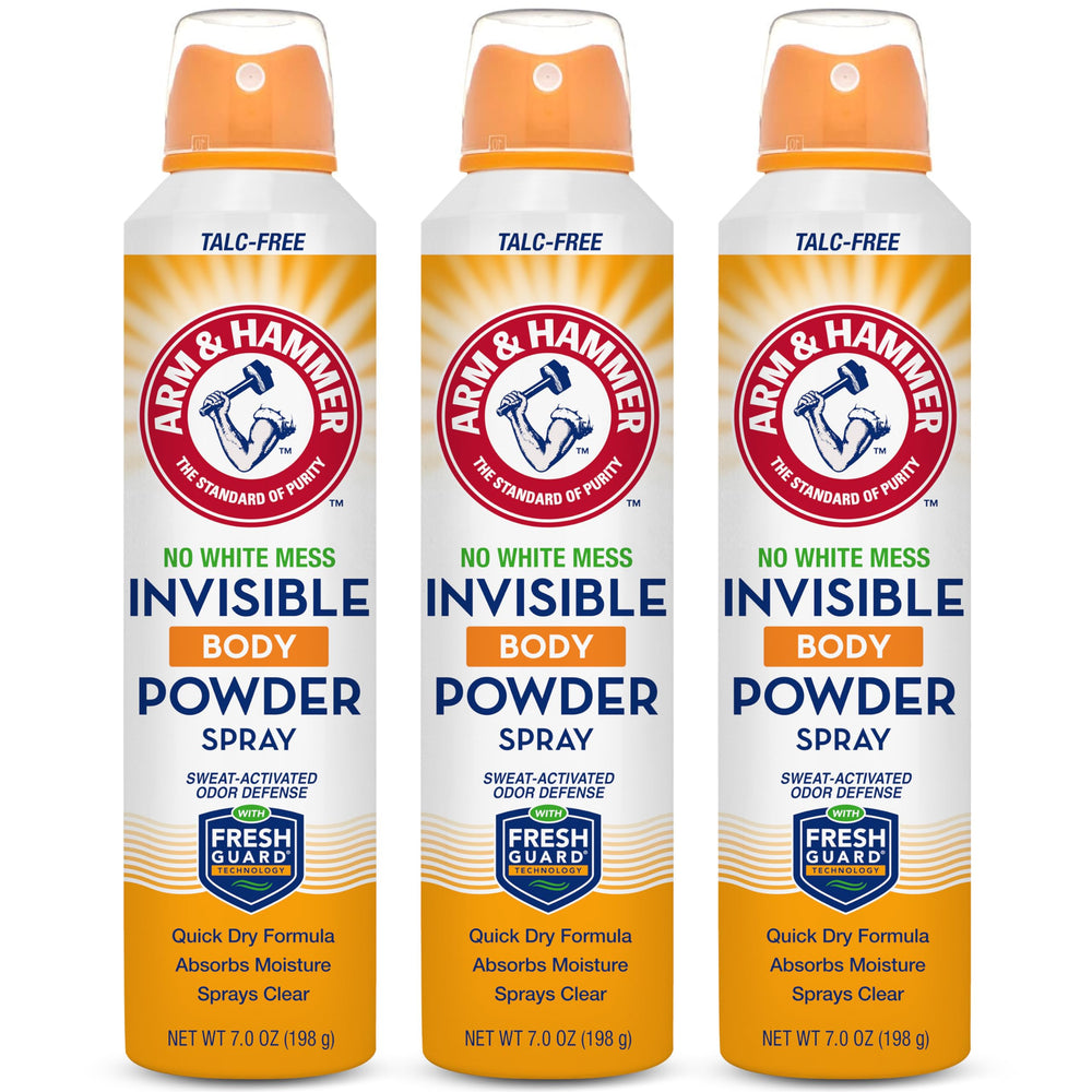 Arm & Hammer poudre en spray invisible pour le corps, contrôle la sueur.