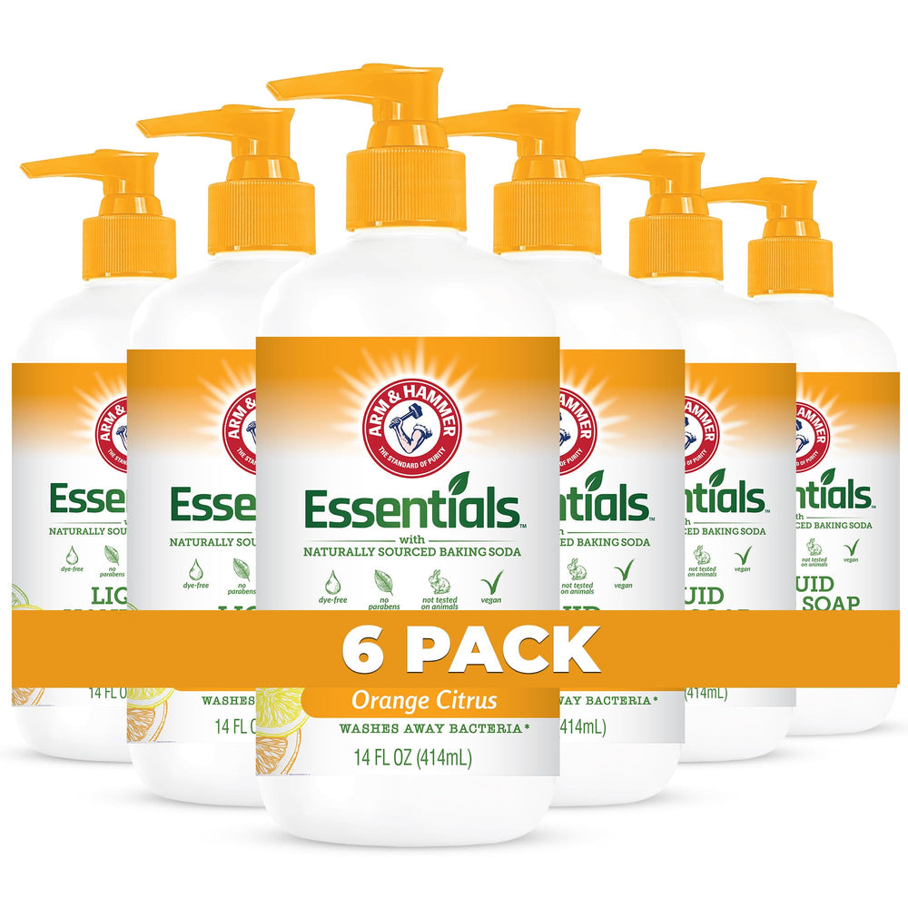 Savon main Arm & Hammer en bouteille, parfum citrus rafraîchissant, hydratant.