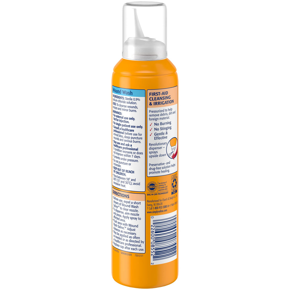 Simply Saline utilisation pratique a une main pour soins rapides a domicile