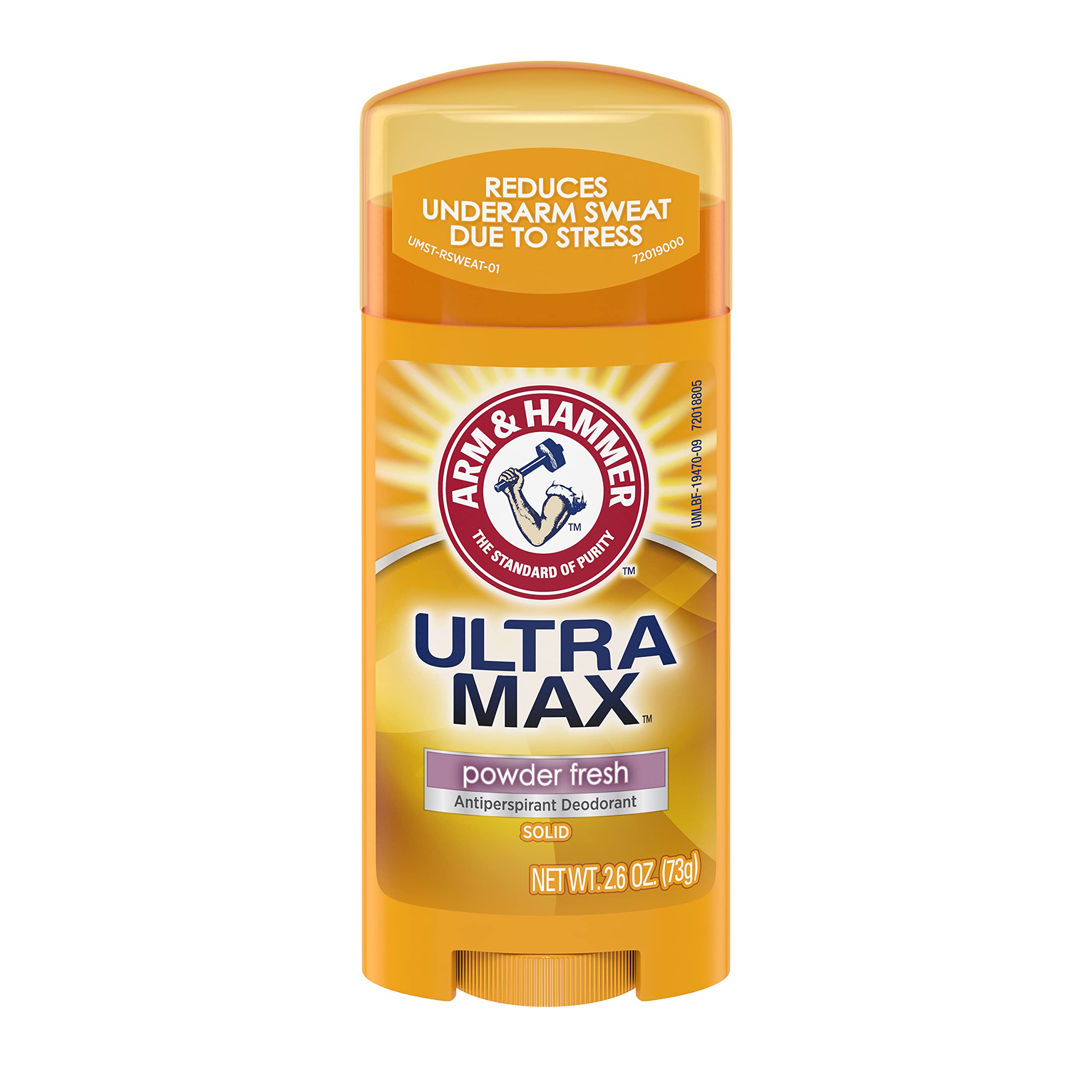 Arm & Hammer Ultramax déodorant solide poudre fraîche, protection longue durée pour la journée.