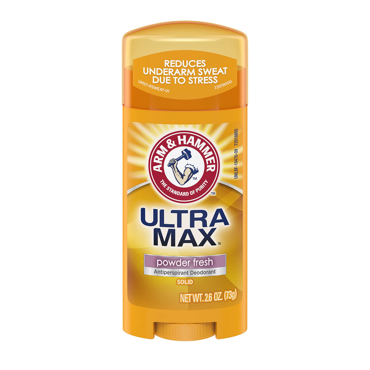 Arm & Hammer Ultramax déodorant solide poudre fraîche, protection longue durée pour la journée.