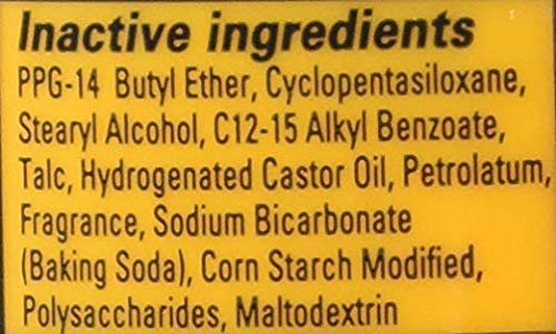 Ingrédients à base de bicarbonate dans Ultramax, déodorant efficace.