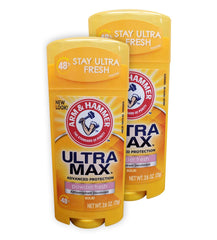 Arm et Hammer Ultramax invisible solide, emballage double, protection durable et discrète.