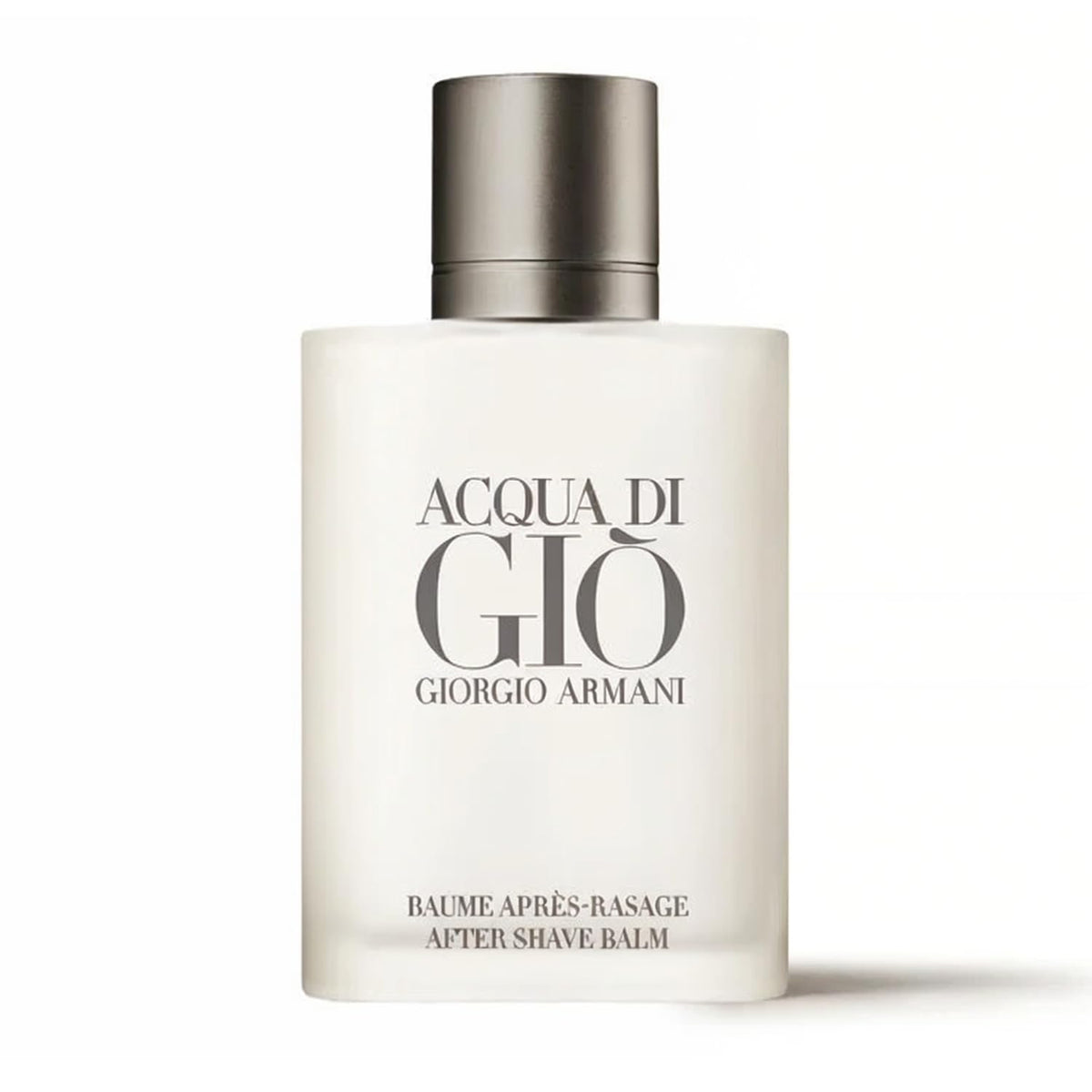 Armani Beauty Acqua di Gio après-rasage balm, bouteille 100 ml et hydratation rapide.