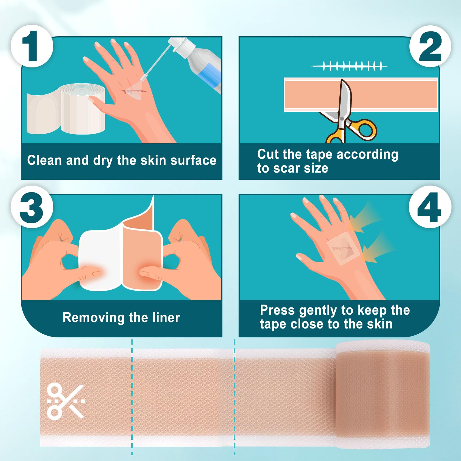 Barrière protectrice Arme pour réduire frottement et UV sur cicatrices.