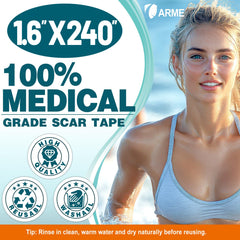 Ensemble Arme, deux rouleaux silicone pour cicatrices, pratique et polyvalent.