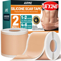 Bande Arme en silicone pour cicatrices, rouleaux prêts à l'emploi.