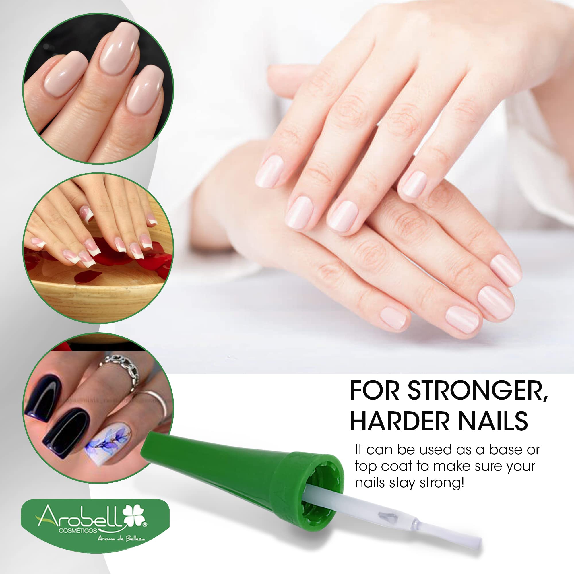 AROBELL durcisseur fer — couche base compatible pour manucure durable.