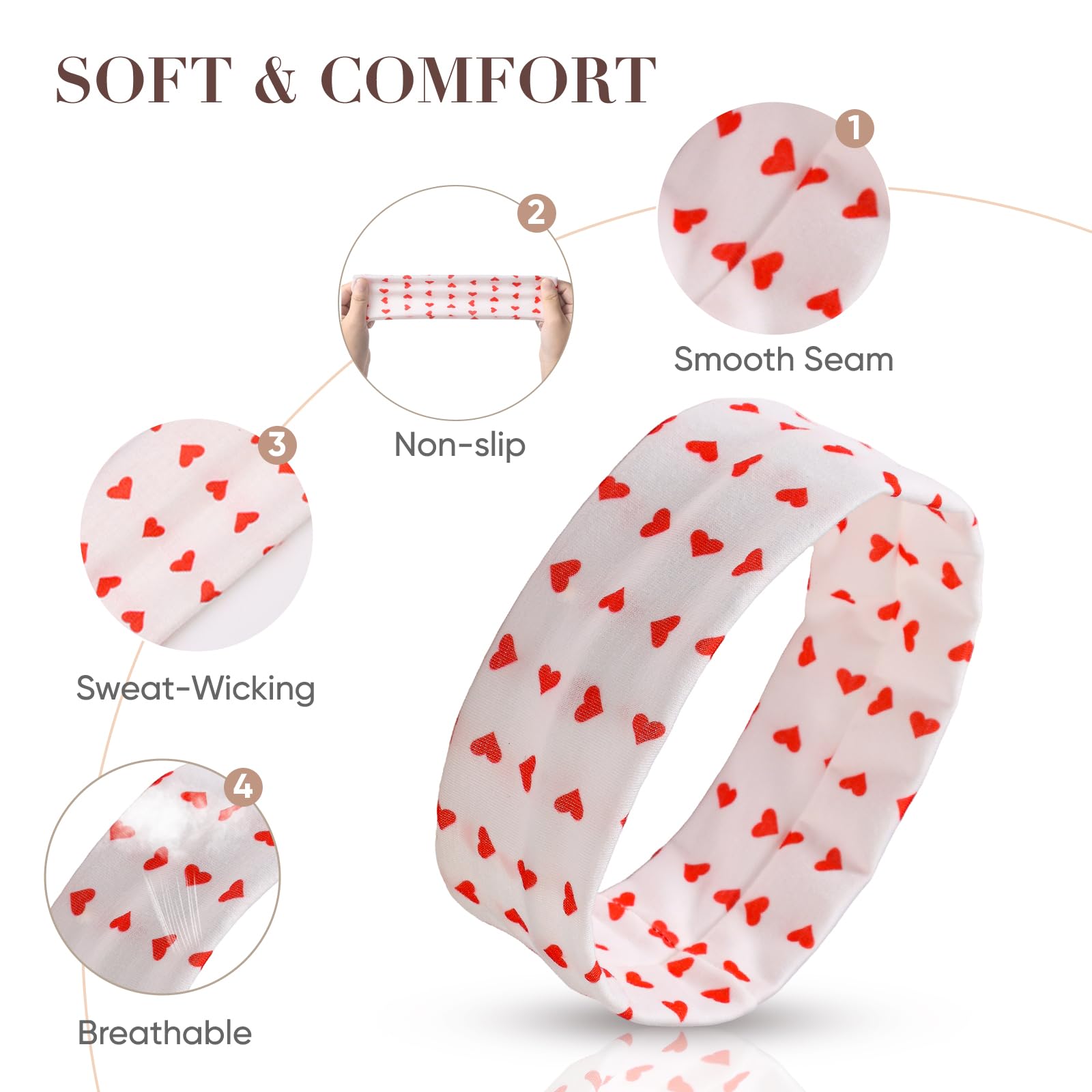 Arohecx bandeau élastique ajusté, idéal pour yoga et gym.