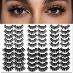 AROIC ensemble faux cils 30 paires 3D 6D pour un regard expressif