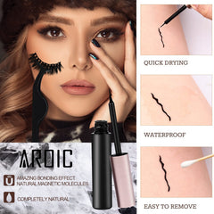 AROIC magnetic eyelash glue liquid that grips lashes securely and resists sweat