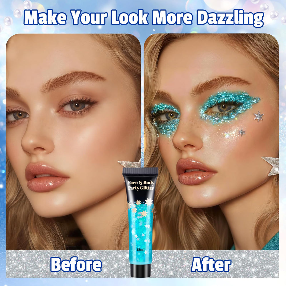 AROIC maquillage sans adhésif, paillettes sûres pour visage et peau.