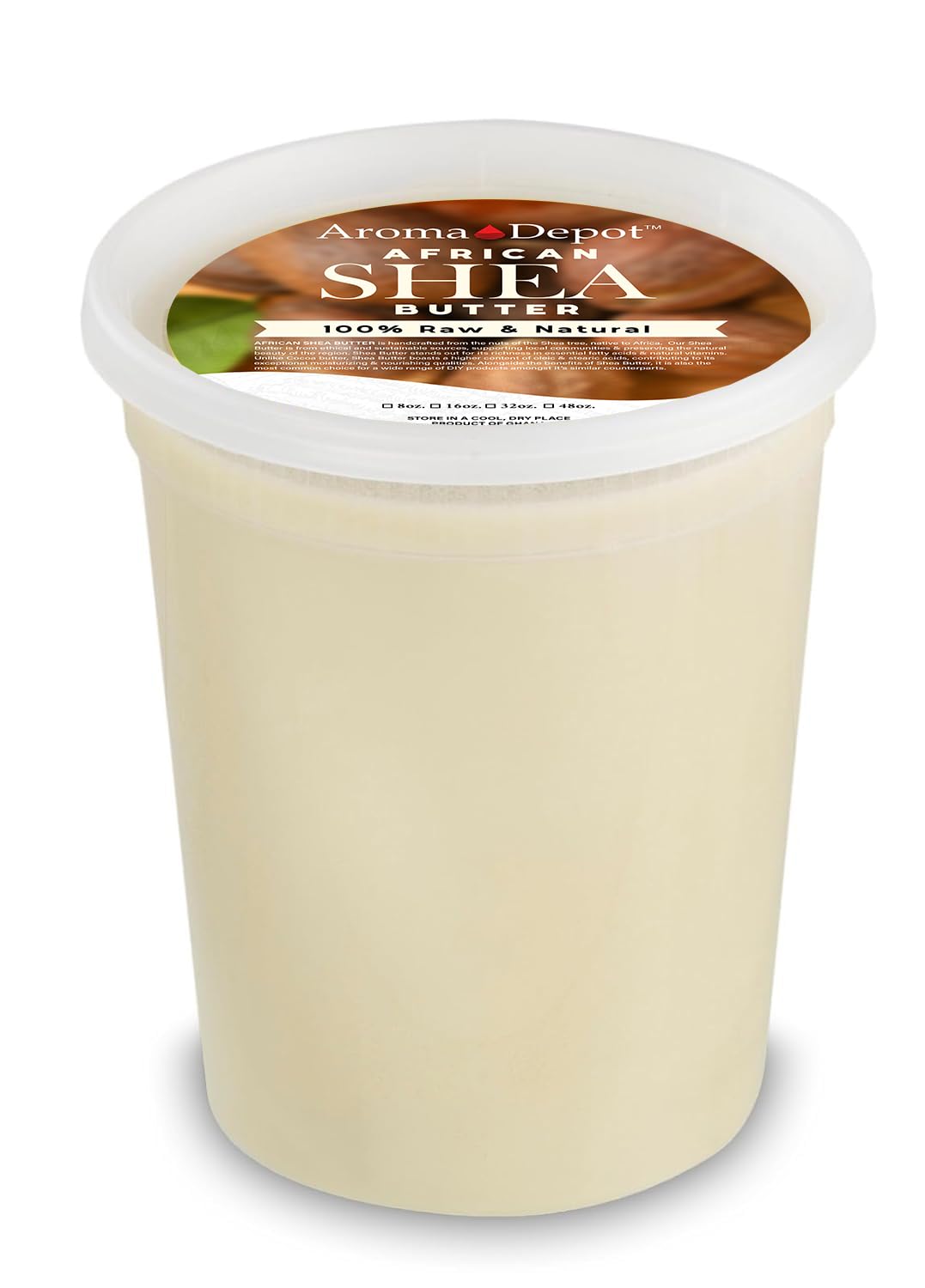 Aroma Depot Beurre-karité brut 32oz pour hydratation en profondeur