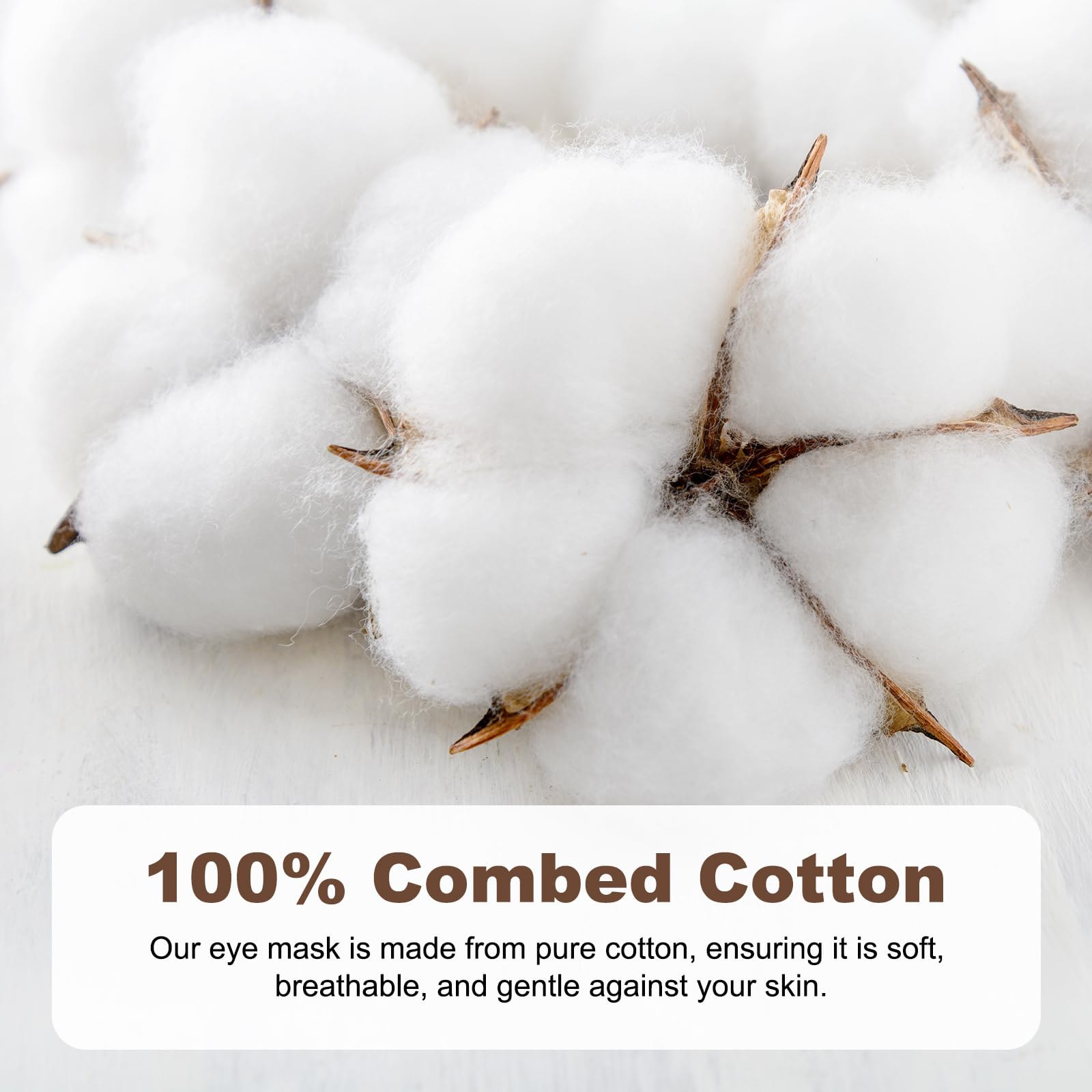 Aroma Season masque-yeux-chauffant coton 100% pour un confort doux contre la peau.