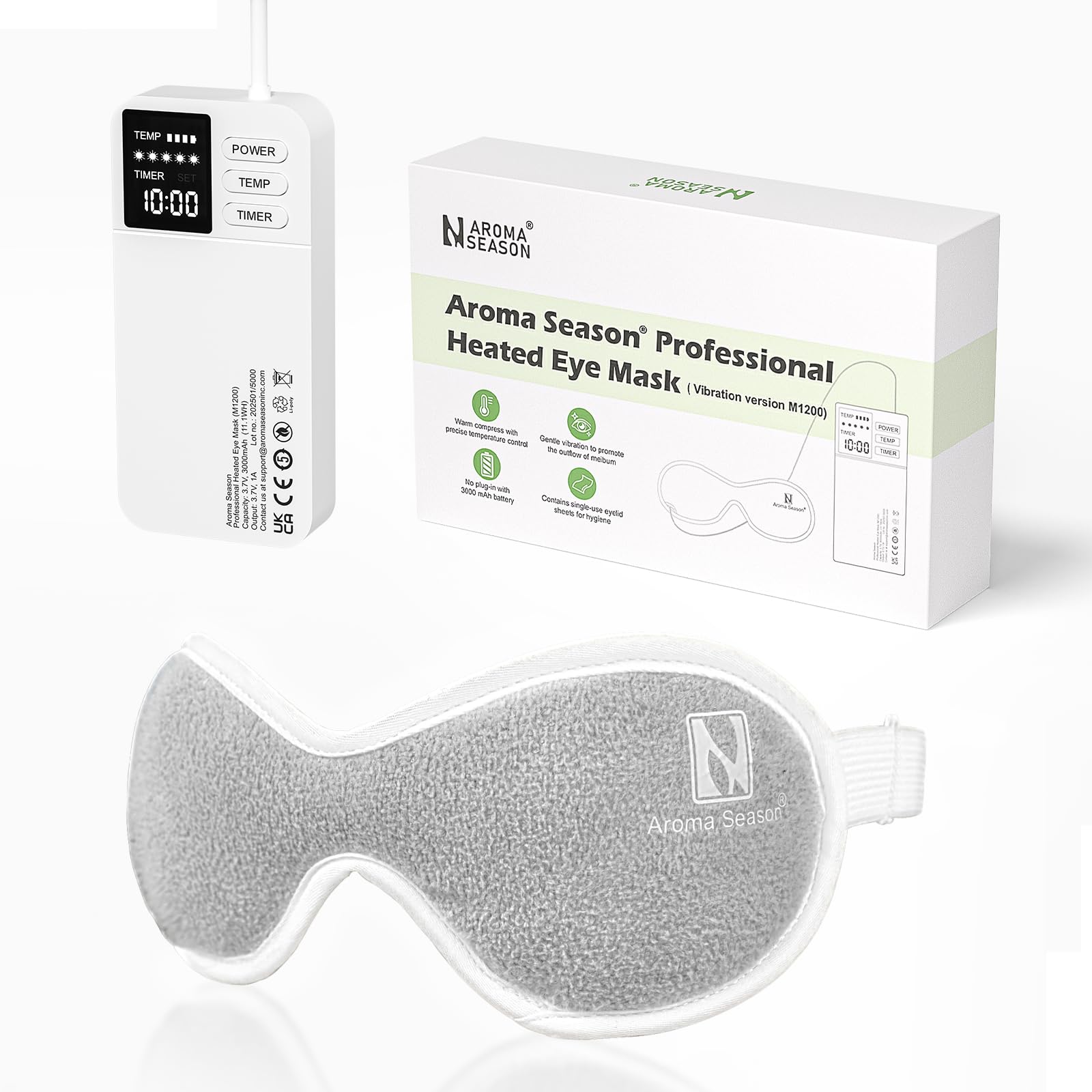 Aroma Season masque-yeux chauffant et vibrant sur le visage pour confort oculaire