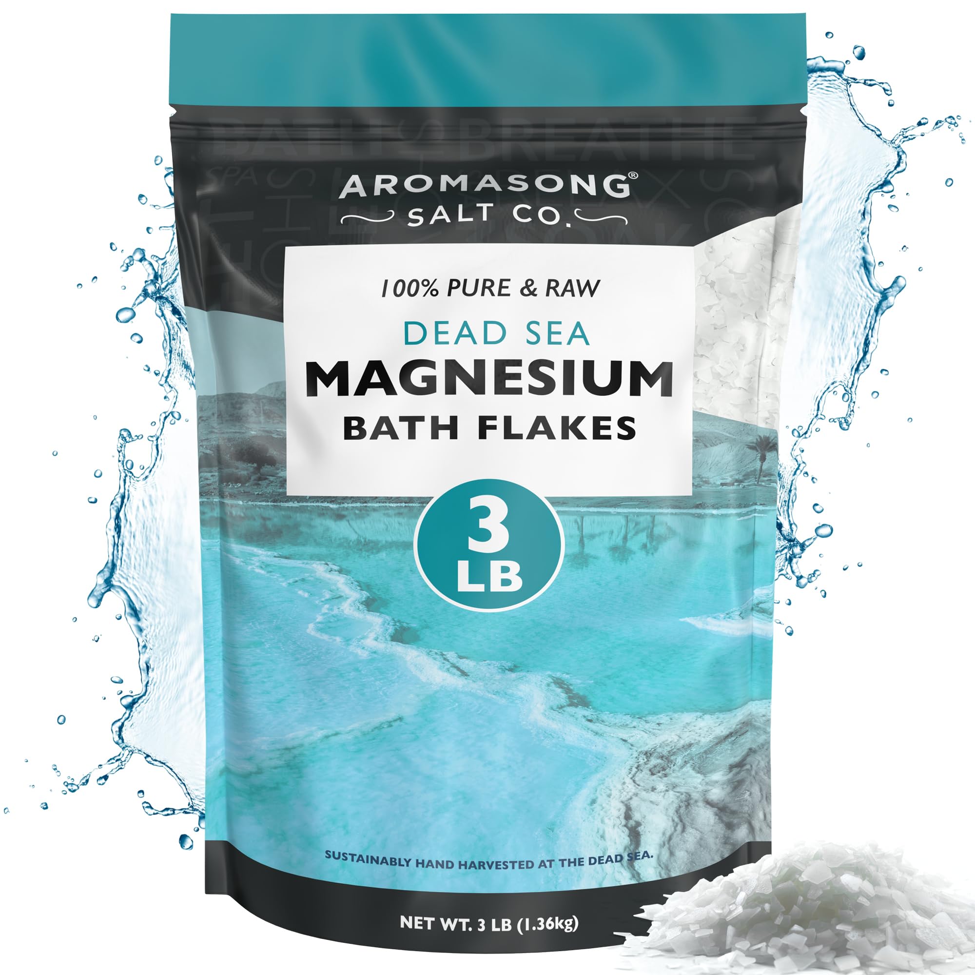 Aromasong flocons magnésium Mer Morte emballage réutilisable pratique