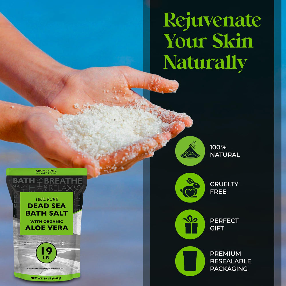 Aromasong sel pur sans parfum, bain relaxant et doux pour la peau.