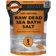 Aromasong sel-bain-mer-morte-pur naturel, douceur et hydratation pour la peau.