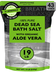 Aromasong sel de mer bio aloe vera, sachet hermétique pratique pour un bain en grand volume.