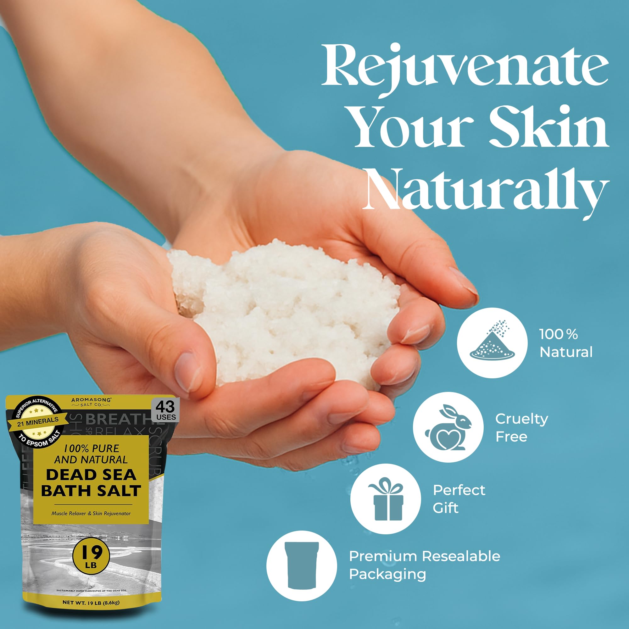 Aromasong Sel Mer Morte bain de siège apaisant et relaxant