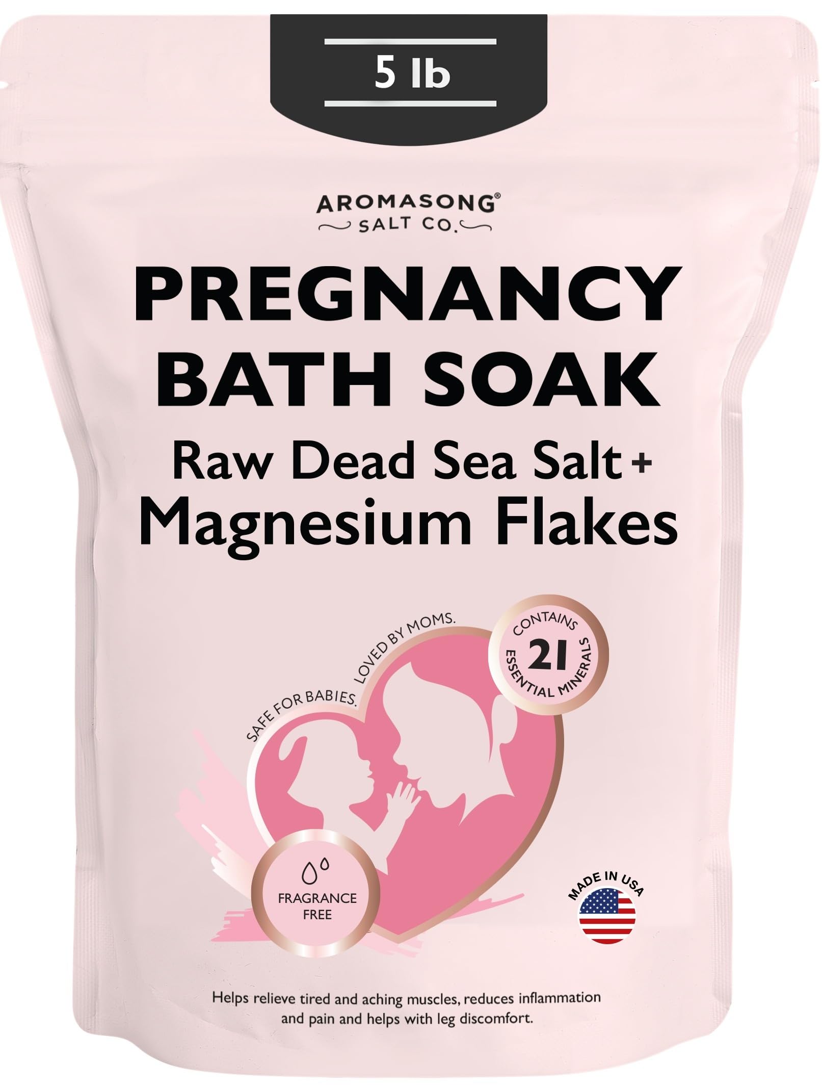 Aromasong sel mer-morte bain grossesse en 5 lb, soulage les tensions.