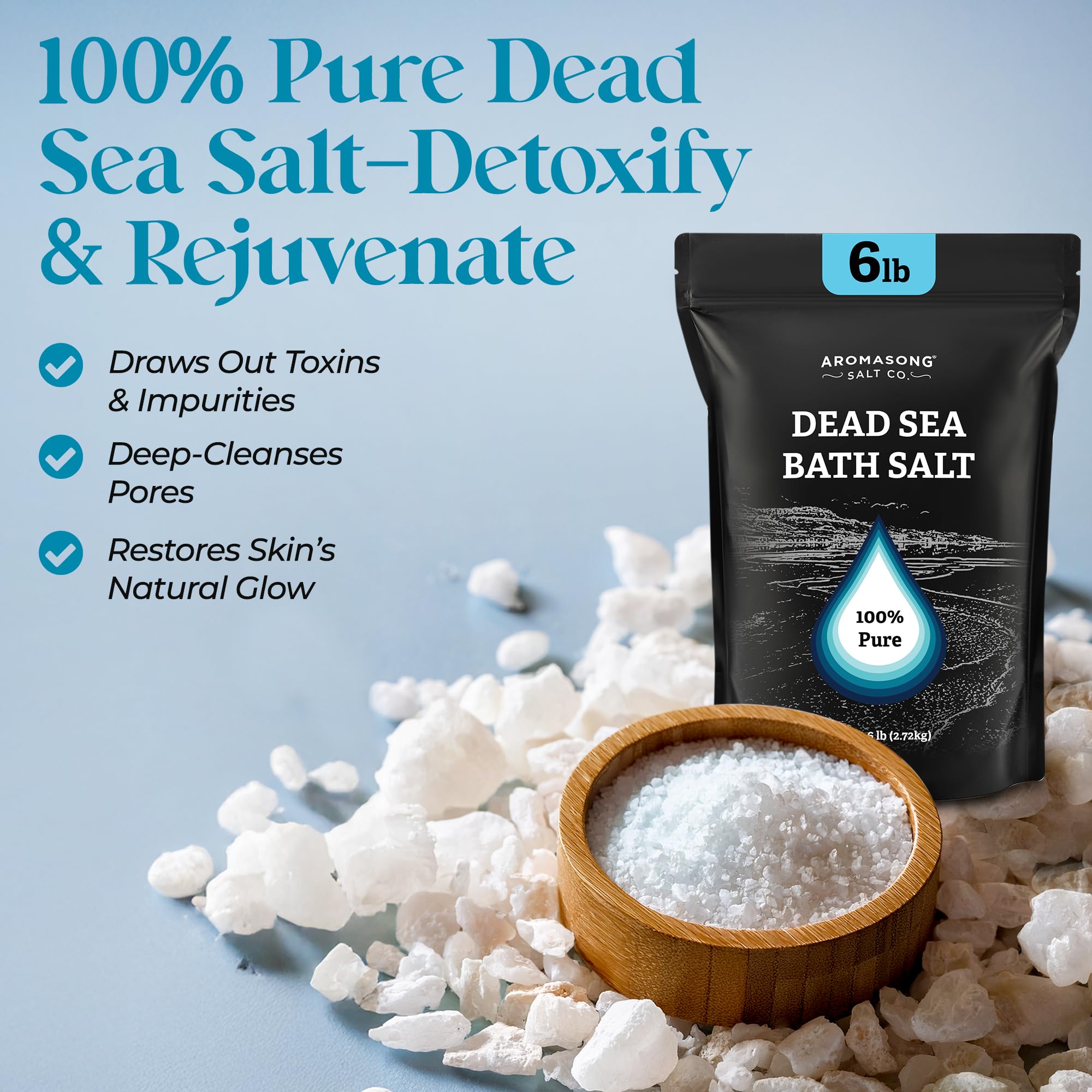 Aromasong Sels Mer Morte – emballage refermable pour fraîcheur