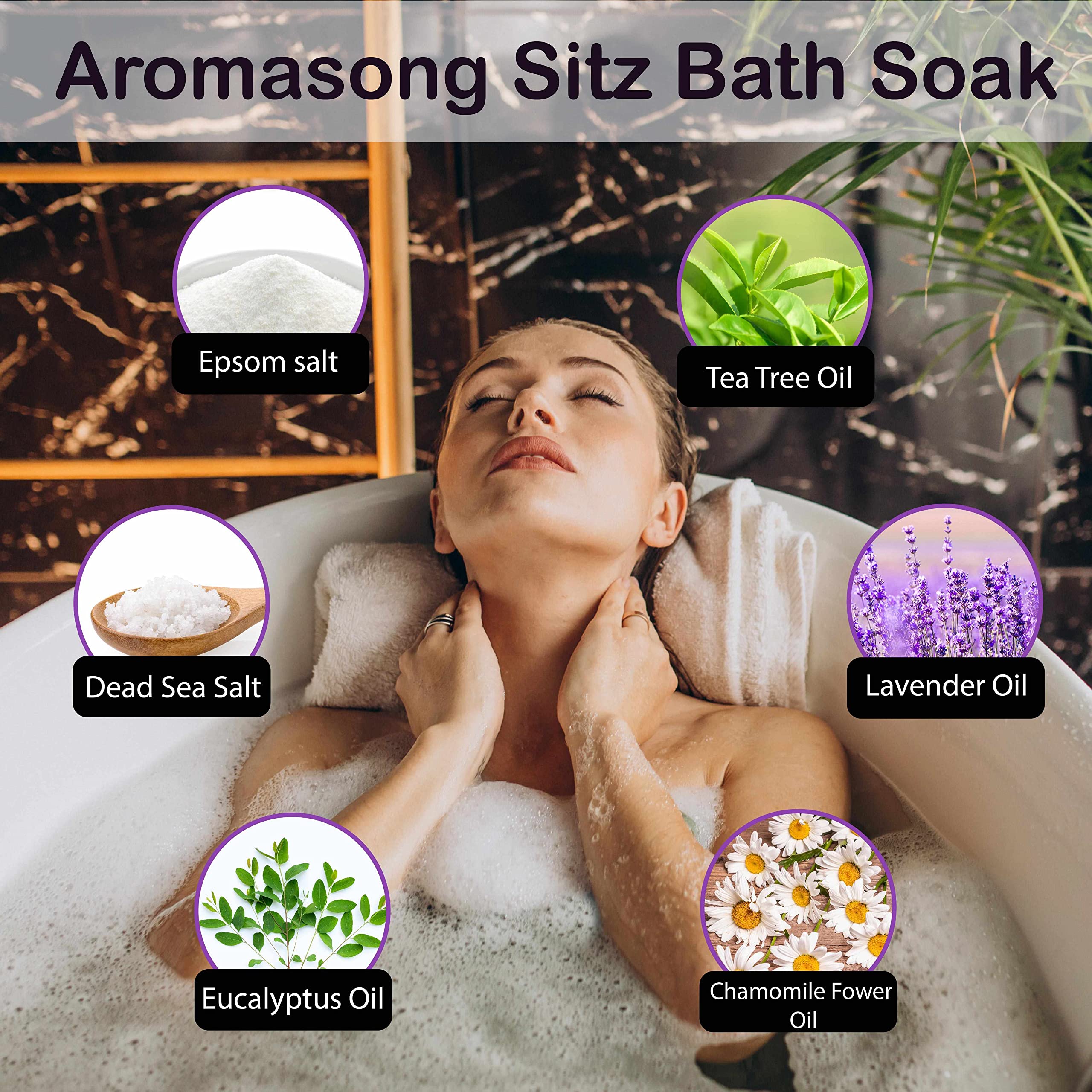 Aromasong : sels mer Morte et epsom nourrissent la peau et apaisent.