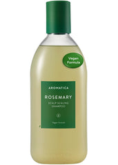 AROMATICA Shampoing romarin – Bouteille: parfum frais et soin du cuir chevelu.