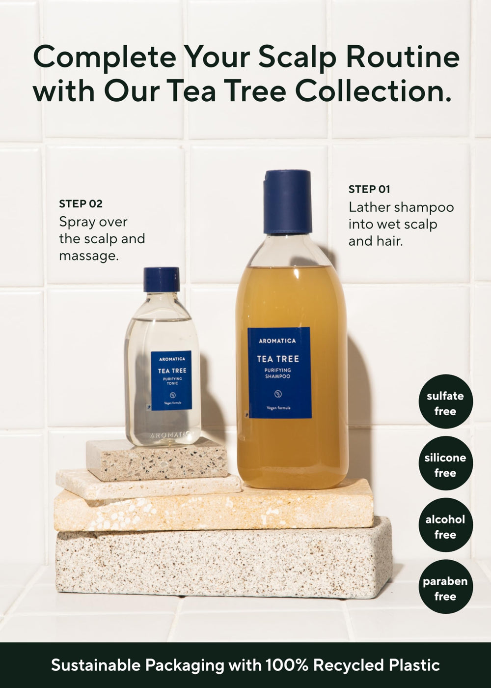 AROMATICA Formule végan sans sulfates, flacon respectueux de l'environnement capillaire.