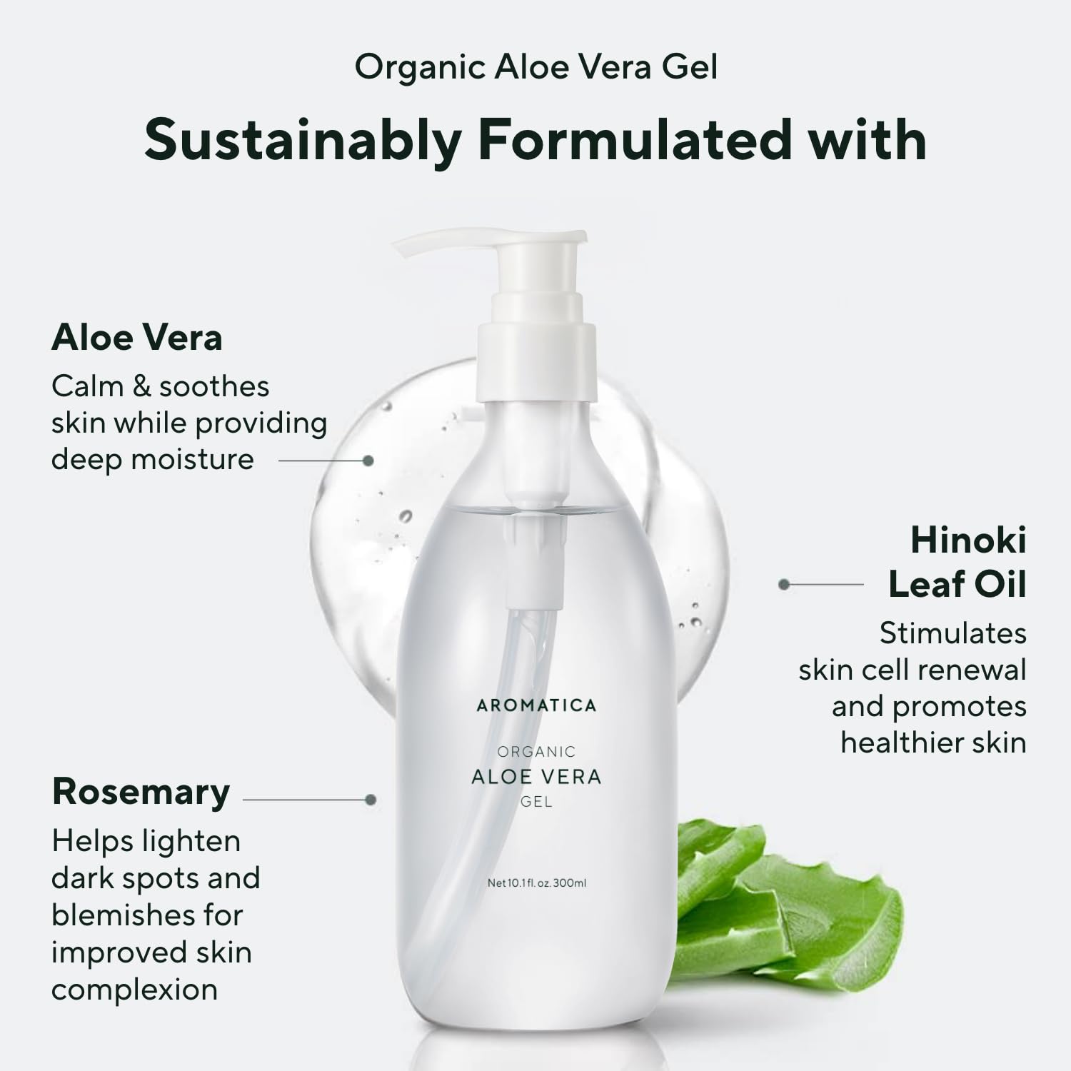 Gel conducteur beauté AROMATICA facilitant l’application sur peau propre.