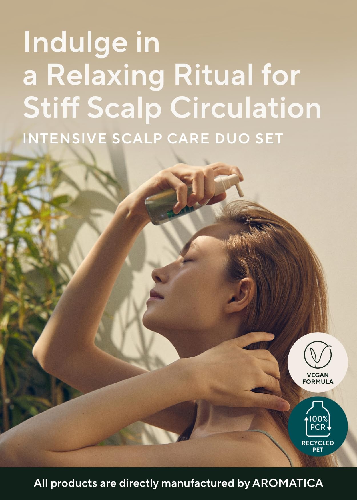 AROMATICA masseur-cheveux-bois, massage relaxant du cuir chevelu