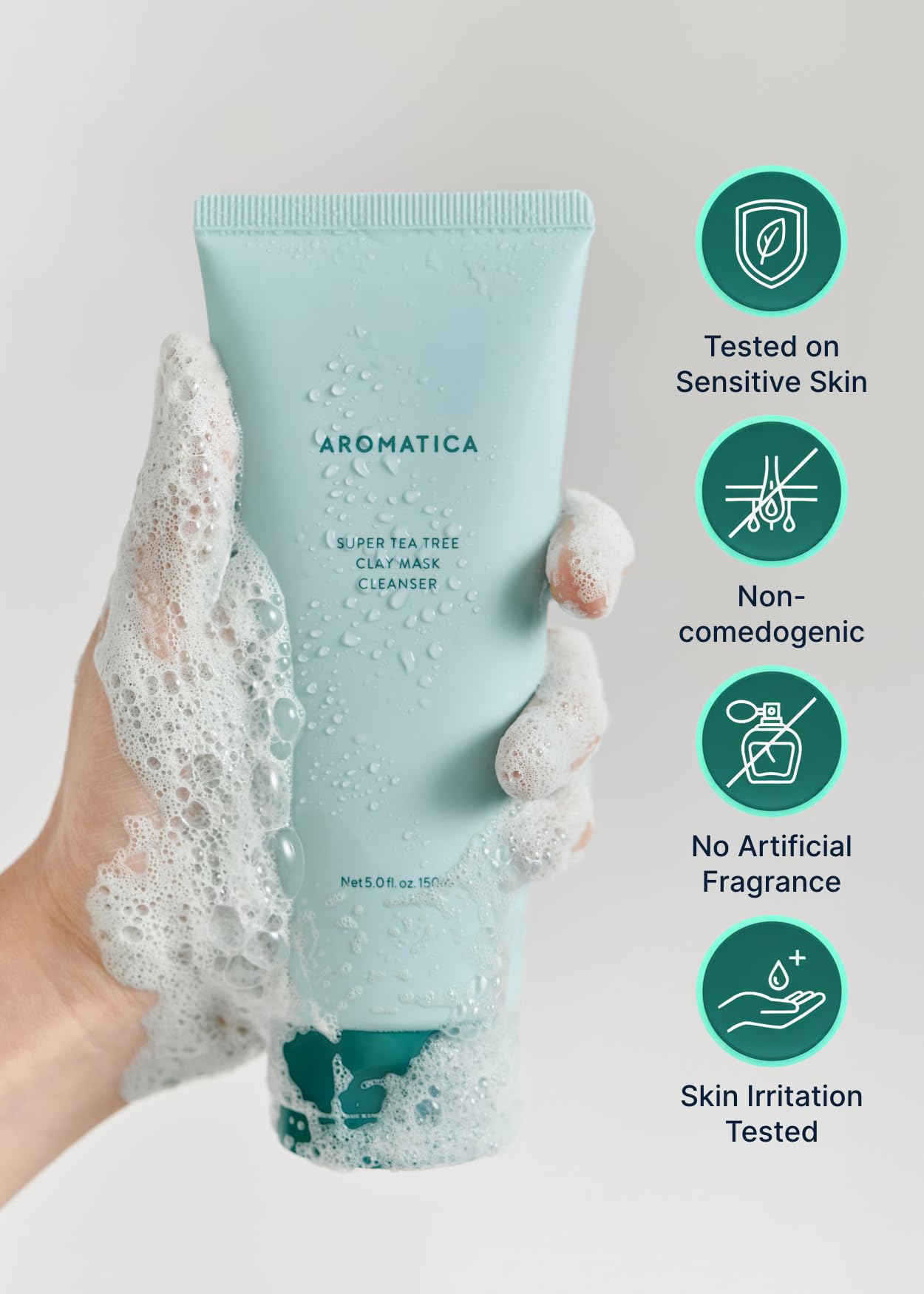 Pores minimisés et peau lisse après usage