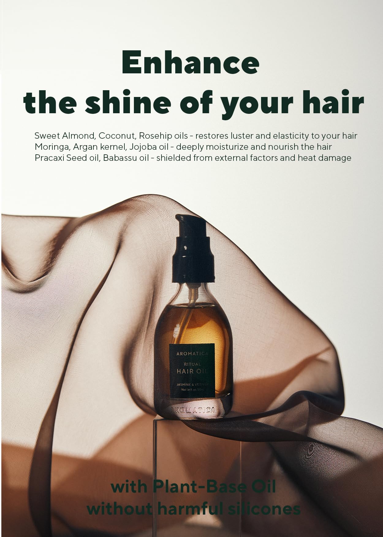 AROMATICA Rituel Jasmin & Vetiver, cheveux renforcés et moins cassants