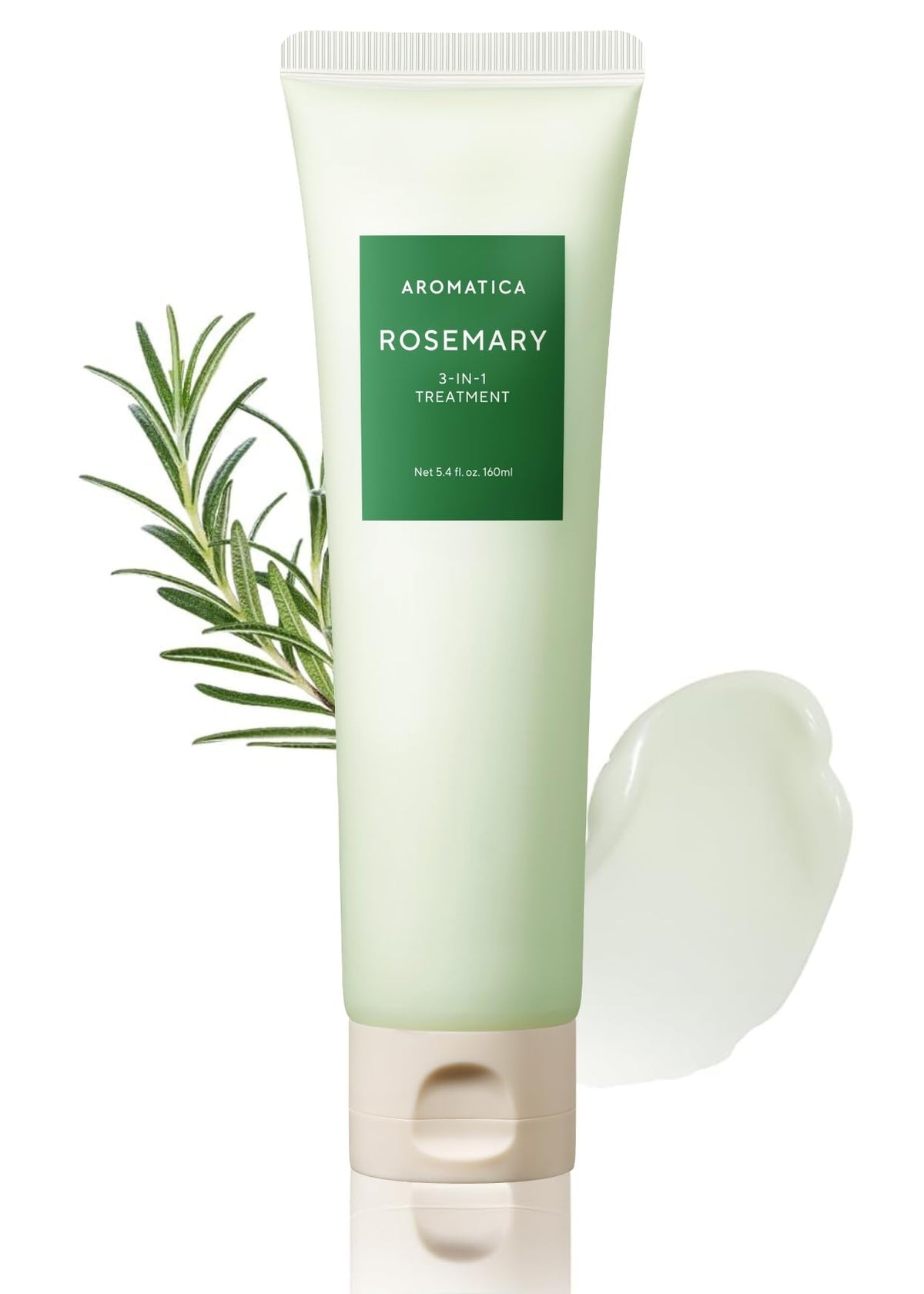 AROMATICA Rosemary 3-en-1, bouteille élégante prête à nourrir les cheveux.