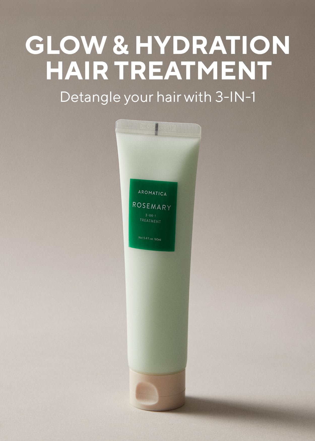 AROMATICA Rosemary 3-en-1, texture crème riche pour l'hydratation.