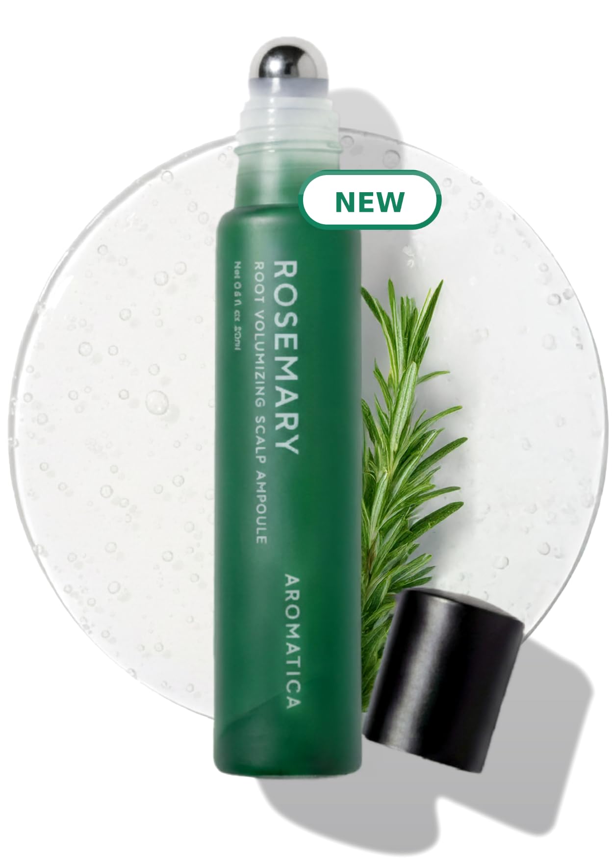 AROMATICA Sérum cuir chevelu Roll-On, application précise grâce à la bille.
