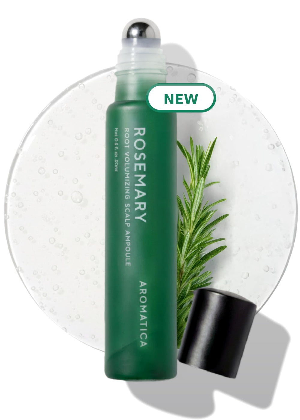 AROMATICA Sérum cuir chevelu Roll-On, application précise grâce à la bille.