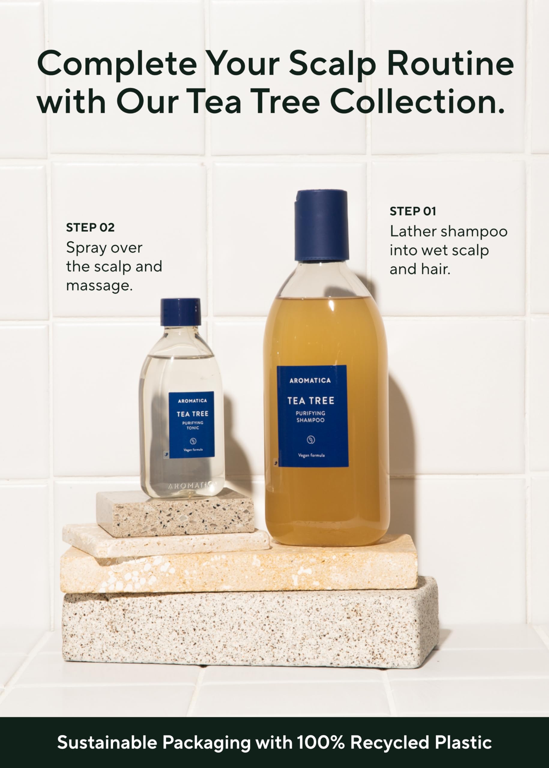 AROMATICA Tea Tree Purifying Tonic, sensation rafraîchissante instantanée du cuir chevelu