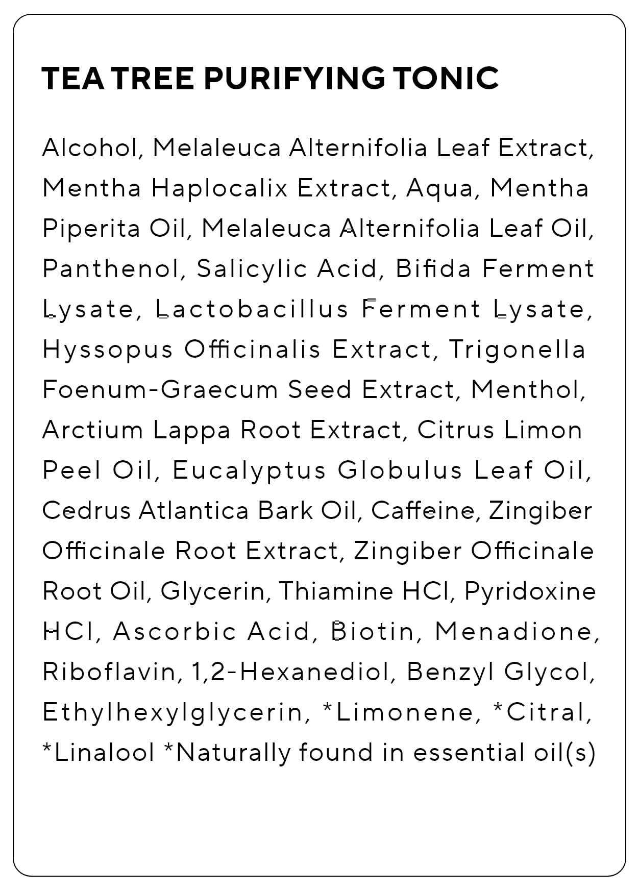 AROMATICA Tea Tree Purifying Tonic, emballage durable et formulation naturelle